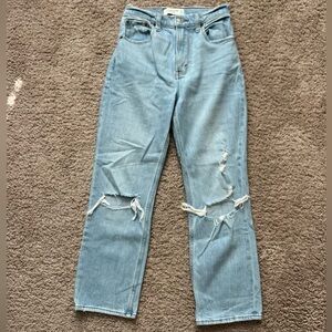 Abercrombie the ankle straight ultra high rise jeans